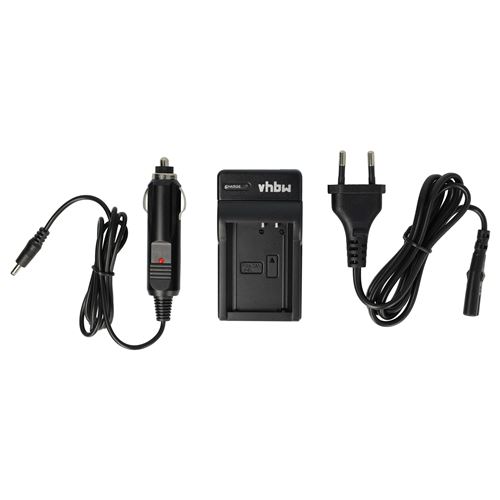 Vhbw Chargeur compatible avec Canon EOS Rebel T3, Kiss X70, Kiss X50 caméra caméscope action-cam - Station + câble de voiture, témoin de charge