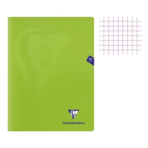  Cahier - 24x32(cm) - Petits carreaux - 96 pages - couverture en polypro - sans spirale - - Mimesys