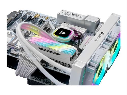 Mémoire RAM Corsair Vengeance RGB Pro CMW32GX4M2E3200C16W 32Go (2x16Go) DDR4  3200MHz CL16 Blanc - Mémoire RAM - Achat & prix
