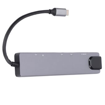 Convertisseur USB Type-C 8en1 - Gris