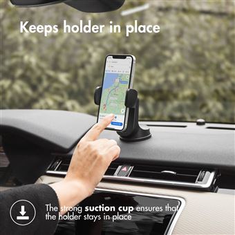 Support Téléphone Voiture Universel 360° Fixation Tableau De Bord - Noir