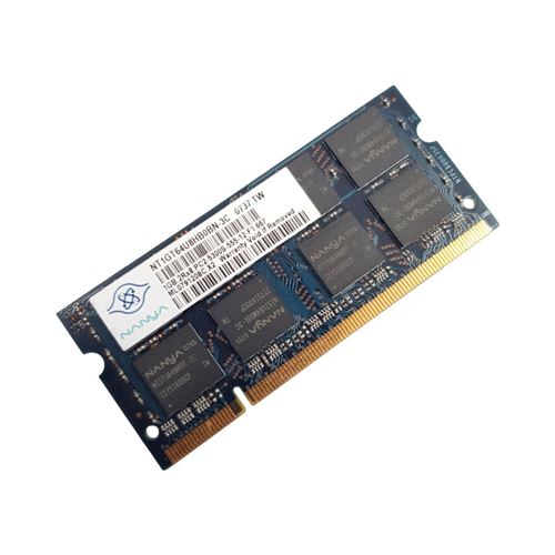 Barrette Mémoire 1Go Ram Ddr2 Nanya Nt1Gt64U8Hb0Bn-3C So-Dimm Pc2-5300S