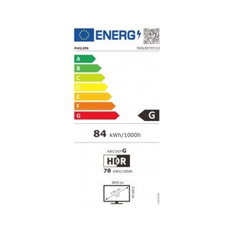 TV OLED Philips 55OLED707 139 cm Ambilight 4K UHD Android TV Chrome foncé