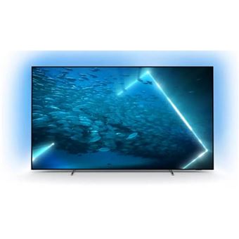 TV OLED Philips 55OLED707 139 cm Ambilight 4K UHD Android TV Chrome foncé