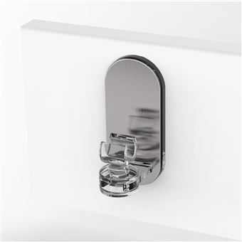 Lot de 2 supports sans perçage barre de vitrage Petite fenetre, 8 mm transparent - 1
