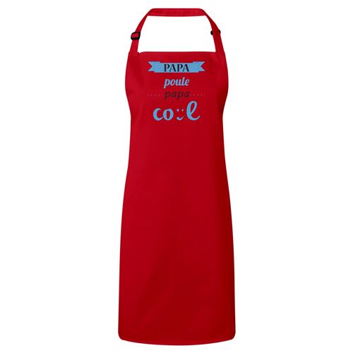 Fabulous Tablier Cuisine Premium Rouge Papa Poule Papa Cool Bleu