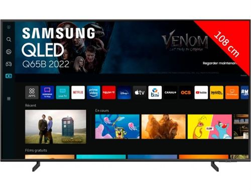 Samsung QE43Q65BAU - 43 diagonale klasse Q65B Series led-achtergrondverlichting lcd-tv - QLED - Smart TV - Tizen OS - 4K UHD (2160p) 3840 x 2160 - HDR - Quantum Dot, dubbele led