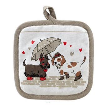 Manique De Cuisine GNOME Excelsa 20x20cm Coton - Motif Noël