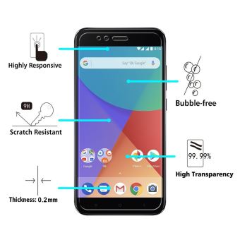 COPHONE® Verre Trempé Compatible Avec Xiaomi Mi A1, Film De Protection