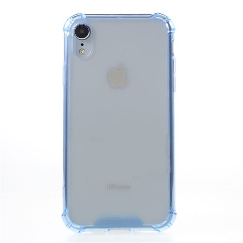 Coque en TPU antichocs bords clair hybride bleu pour votre Apple iPhone XR