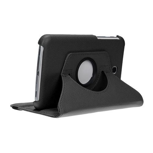 doupi Rotatif Housse pour Samsung Galaxy Tab 4 (7 pouces), Deluxe 360 Degrés Smart Coque de Protection Simili Cuir Coque Cover et Case, noir
