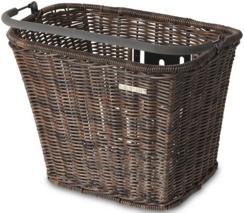 panier Basimply IIde vélo - Rotin de rotin 26,5 litres marron