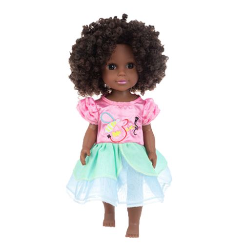 Poupée Q14-158 bébé noire africaine 35CM D -Multicolore