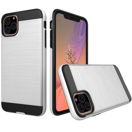 Coque en TPU hybride argent pour votre Apple iPhone XR 6.1 pouces (2019)