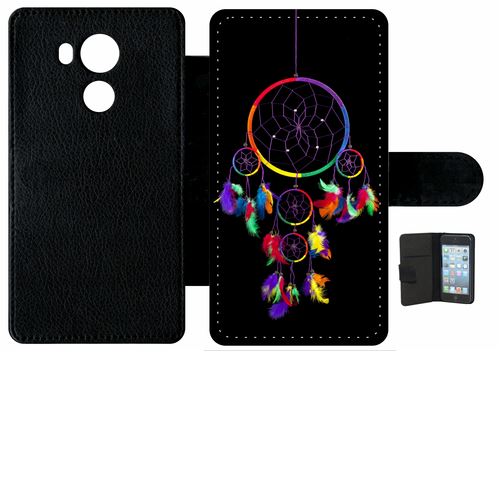 Etui À Rabat Huawei Mate 8 Attrape Rve Arc En Ciel Fond Noir