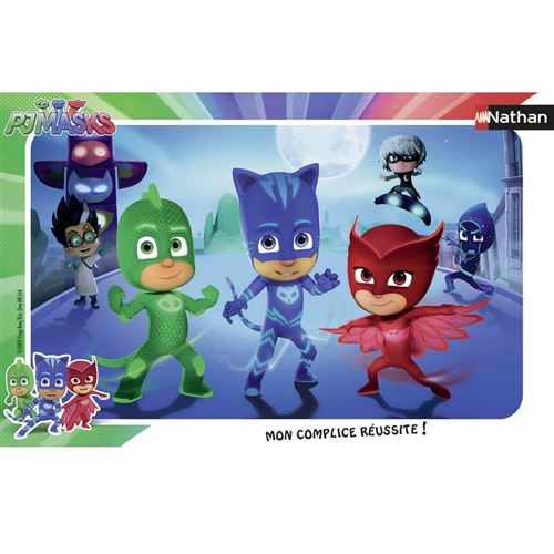 Puzzle cadre 15 pièces Nathan Yoyo Bibou et Gluglu Pyjamasques