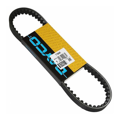 Courroie scoot adaptable piaggio 50 zip 2t et 4t 2000+, vespa lx 2t et 4t 2005+, vespa et2, vespa et4-italjet 50 torpedo