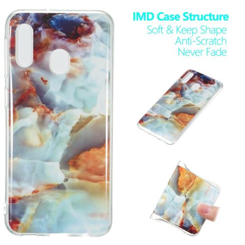 Coque en TPU motif de marbre IMD style V pour votre Samsung Galaxy A20e