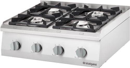  R&eacute;chaud &agrave; Gaz &agrave; Poser 4 Br&ucirc;leurs 24 kW (2x5 + 2x7) - G20 ou G30 - - - Gaz de ville 800x700x250mm