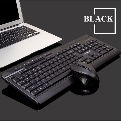 Gaming Set USB sans fil 2.4G Clavier et souris Kit pour PC portable BK wedazano4