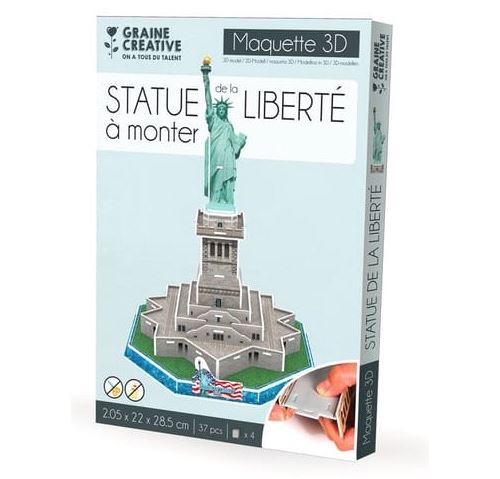 Non Communiqué Multicolore Puzzle Maquette Statue De La Liberte