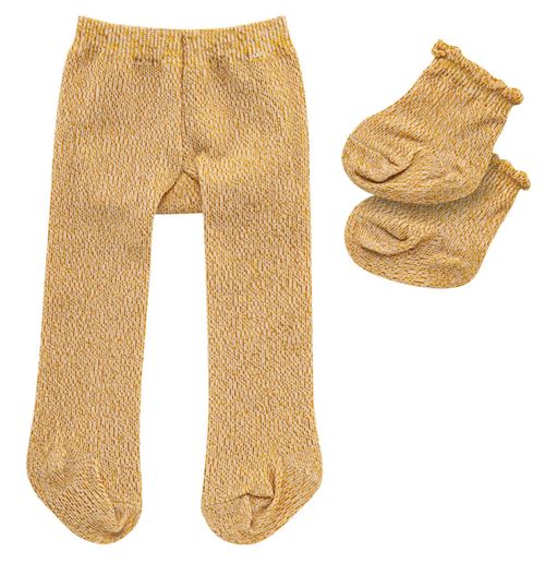 Heless collants et chaussettes de poupée polyester or 35-45 cm