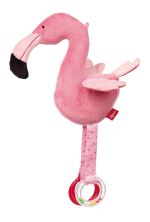 sigikid, Fille, Peluche d'Éveil avec Hochet, Flamant Rose, PlayQ, Rose, 41915