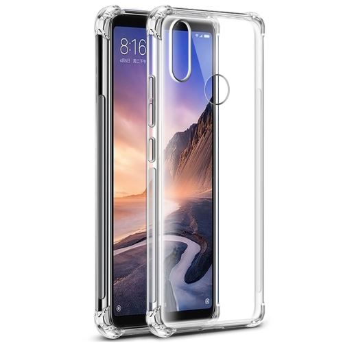 Coque Souple en Gel Silicone pour Xiaomi Mi Max 3 Carbone effet Brossé - Transparent