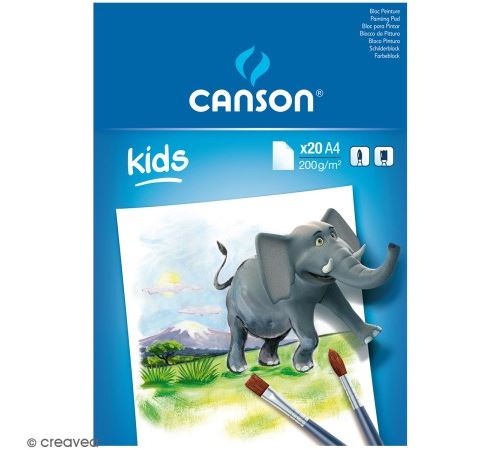 Bloc Peinture Canson Kids - A4 - 20 Feuilles