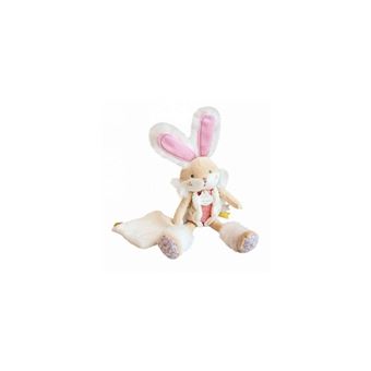 LAPIN DE SUCRE rose Pantin avec doudou