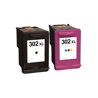 Cartouches Compatible HP 302 XL Noir Tri-couleur pour HP OfficeJet 3833  3834 3835 - Cdiscount Informatique