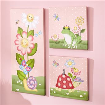 Peintures Tableaux Toiles Canvas Murale Decor Chambre Enfant Bebe Fille Td 0202a Rangement Enfant Achat Prix Fnac