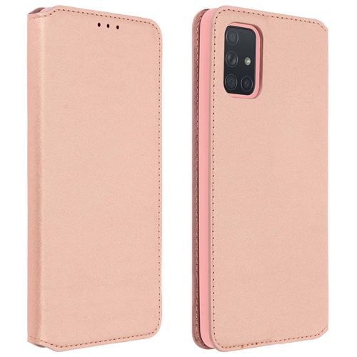 Etui pour Galaxy A71 Porte-cartes Fonction Support Rose champagne