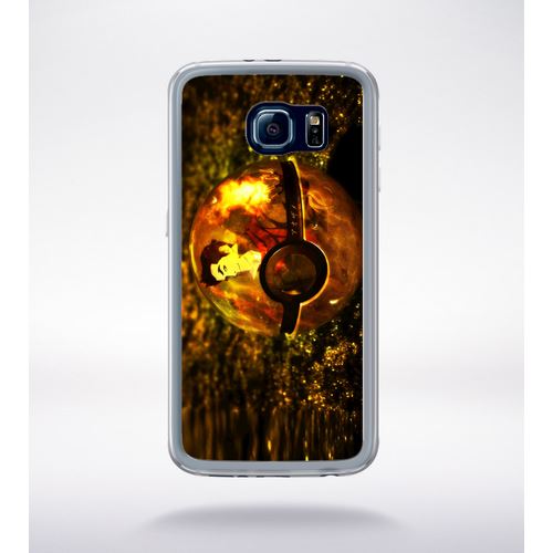 Coque Pokeball Gold Compatible Samsung Galaxy S6 Transparent