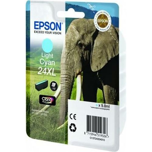 Epson 24XL - XL grootte - lichtcyaan - origineel - inktcartridge