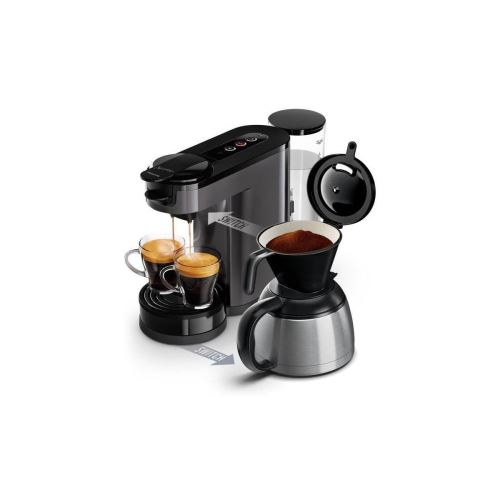 Philips Senseo Hd6591/21 Machine A Cafe A Dosette Ou Filtre Switch - Verseuse Isotherme - 1 L - Gris