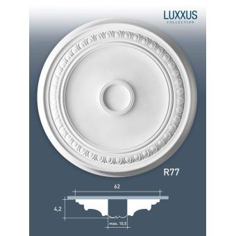 Marbet Design Rosace décorative de plafond en stuc R-9 64 cm