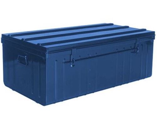 Pierre Henry - Malle de rangement en métal bleu 175 litres