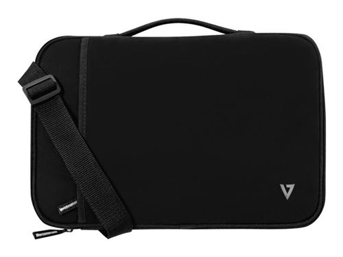 V7 Housse pour ordinateur portable 12,2 - Sacoches d'ordinateurs portables (Housse, 31 cm (12.2), Sangle épaule, 250 g, Noir)
