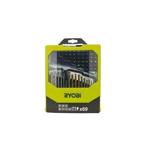 Coffret Ryobi 69 Accessoires Mixtes pour Perçage et Vissage Rak69Mix