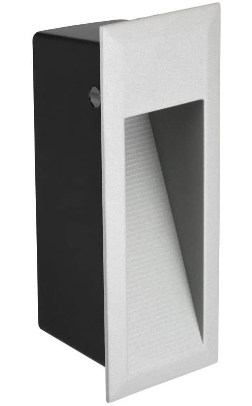 Parlat LED luminaire d´escalier luminaire encastrable dans Le Mur pour l'extérieur, Angulaire, Blanche-Chaude, 230V