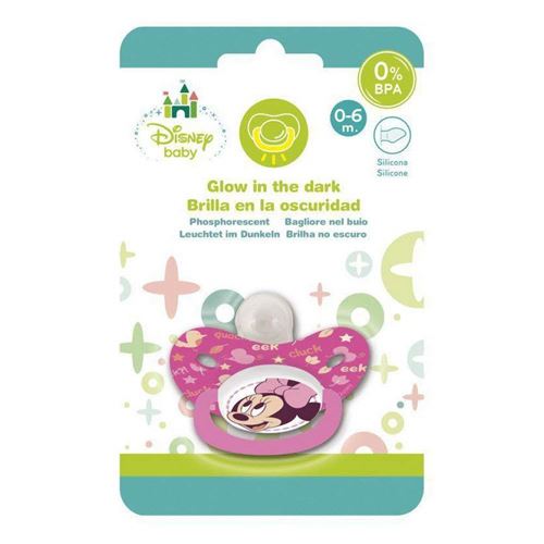 Stor st-39909 – Sucette Tétine anatomique silicone 0 – 6 m En Blister, motif Minnie Mouse