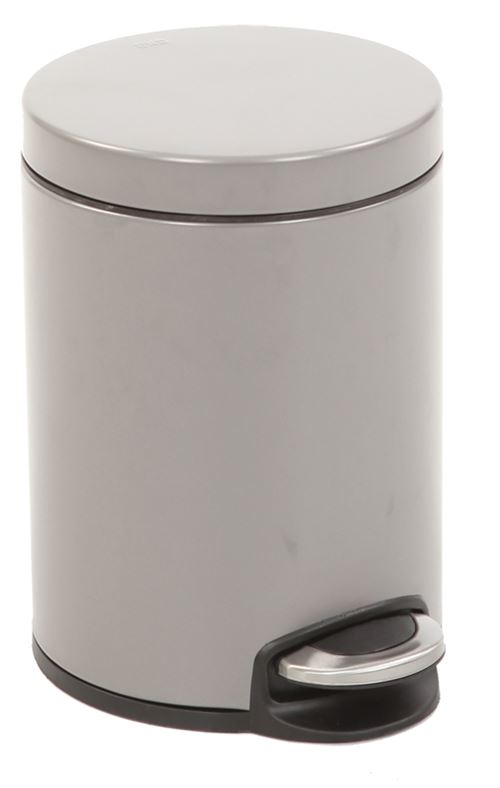 Poubelle serene step bin 12l gris metal, eko