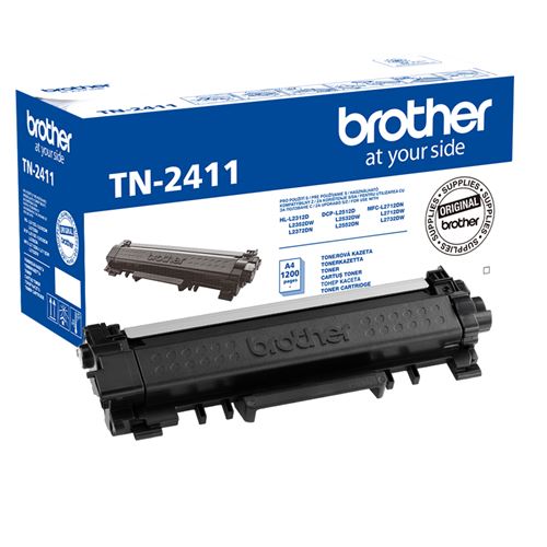  Brother TN2411 - Noir - original - cartouche de toner - pour Brother DCP-L2512, L2532, L2552, HL-L2312, L2352, L2372, MFC-L2712, L2732, L2752 