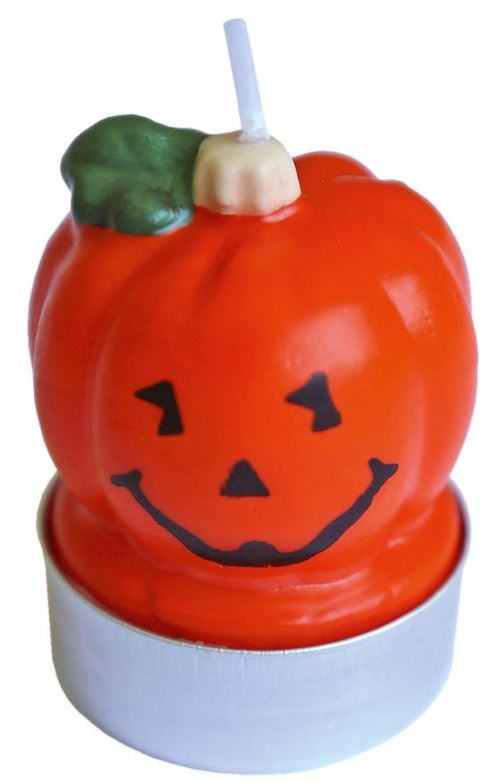 Amscan bougies chauffe-plat Halloween citrouille 5,5 cm blanc cire 3 pièces
