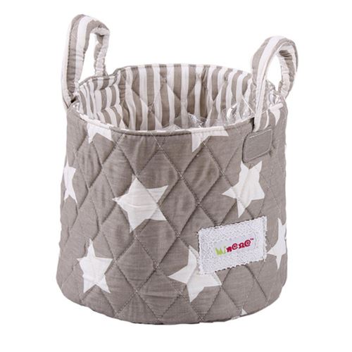 Petit panier Bulle de BB gris étoiles