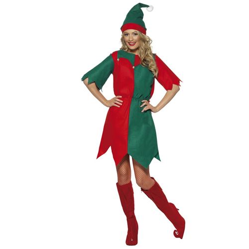 GENERIQUE D&eacute;guisement elfe bicolore femme No&euml;l
