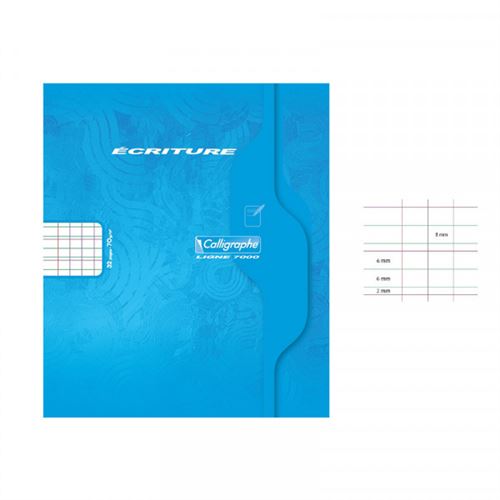 Cahier - 17x22(cm) - DL 3mm - 32 pages - couverture en carton - sans spirale - Clairefontaine - Calligraphe