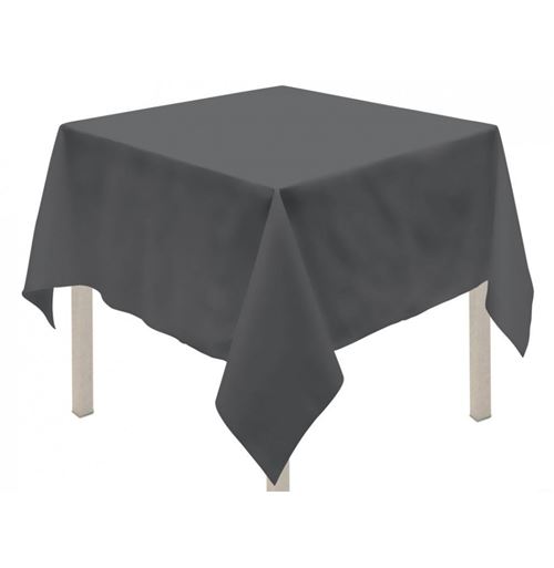 Nappe anti tâches carrée - 180 x 180 cm - Alix - Gris anthracite