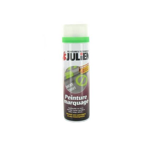 Peinture aérosol Julien marquage vert fluo 500ml
